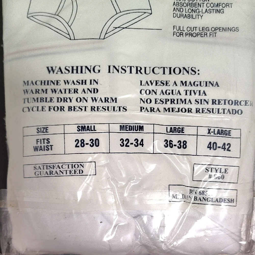 VINTAGE Swan Men's White Briefs - 3 Pack Sz 28-30 100% Cotton - Picture 7 of 7